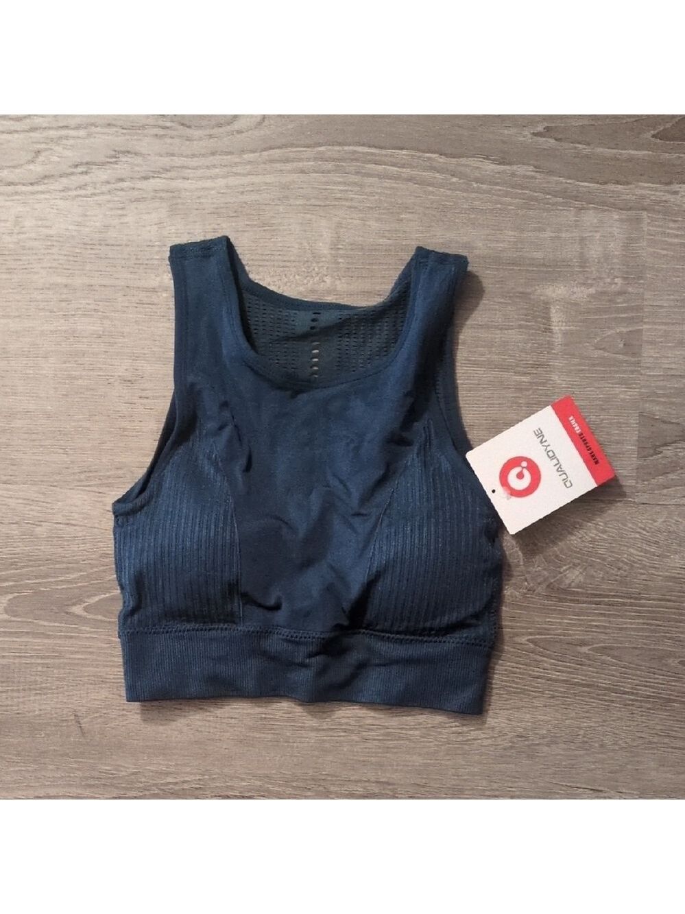 Qualidyne Teal Blue Sports Bra Size Large